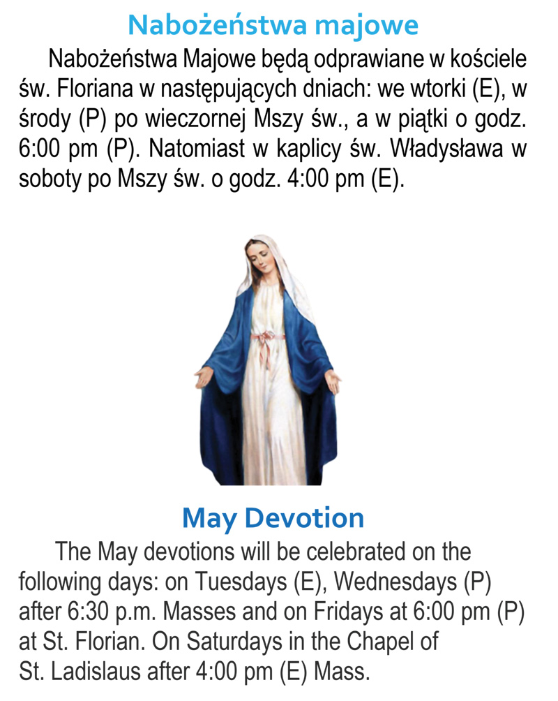 May Devotion/Nabożeństwa majowe